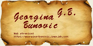Georgina Bunović vizit kartica
